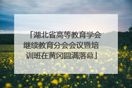 湖北省高等教育学会继续教育分会会议暨培训班在黄冈圆满落幕